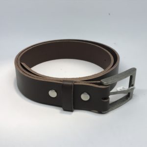 ceinture cuir 34mm boucle carrée marron choco