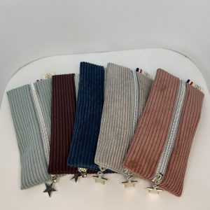 Trousse plate velours côtelé