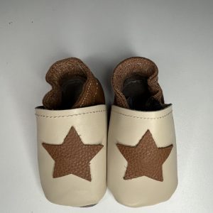 Chaussons en cuir marron